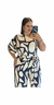 Macacão Plus Size de Viscose Estampado Um Ombro Só - comprar online