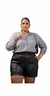 Short Plus Size Couro Eco Clochard Preto na internet