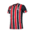 Camisa de torcedor do São Paulo, modelo 24/25, nas cores vermelha e preta, com listras verticais.