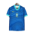 Camisa Nike masculina azul da seleção brasileira com detalhes em verde e amarelo, modelo Torcedor 24/25.