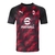 Camisa Milan Pré-Jogo 24/25 - Torcedor Puma Masculina - Preta com detalhes em vermelho