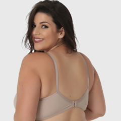 Sutiã Materna Amamentação Plus Size com detalhe em Renda- Sem Bojo-Bege-ST033PLUS - loja online