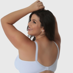 Sutiã Materna Amamentação Plus Size com detalhe em Renda- Sem Bojo-Branco-ST033PLUS - Le Moiselle íntima