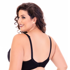 Sutiã Amamentação Plus Size Tradicional Básico de Algodão sem bojo-Preto-ST035PLUS na internet