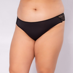 Calcinha Tanga com Renda- Preto-MM116 - comprar online