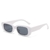 Óculos de Sol Quadrado Branco Acetato Moda Unissex - comprar online