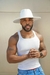 Chapeu Fedora Branco de Feltro com Regulagem Unissex - Rei Look