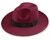 Chapéu Fedora Bordô Vermelho Chique de Feltro Unissex - comprar online