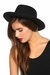 Chapéu Pork Pie Fedora Preto de Feltro Unissex - comprar online