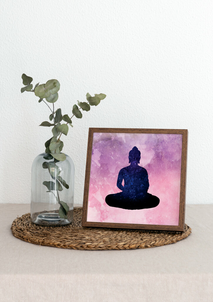 Quadro Decorativo Canvas Buda Yoga Para Sala Quarto Casal