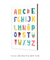 Quadro Decorativo Infantil ABC Alfabeto Rosa - comprar online