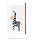Quadro Decorativo Infantil Zebra Rosa Safari - comprar online