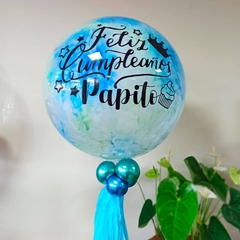 GLOBO BURBUJA DE HELIO CON FRASE 45 CM - comprar online