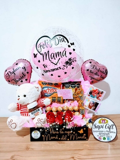 BOX PELUCHE GLOBOS Y ROSAS - comprar online