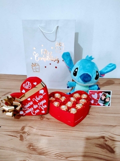 CAJA DE CORAZON CON STITCH - comprar online