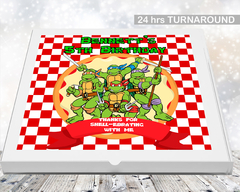 TMNT NINJA TURTLES PIZZA LABEL , PRINTABLE LABEL , PERSONALIZED - buy online