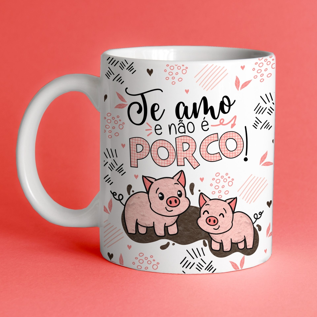 Caneca Eu te Amo mas as vezes da vontade de Meme Flork