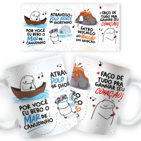 Caneca Personalizada Meme Flork - Meu amor por você é igual