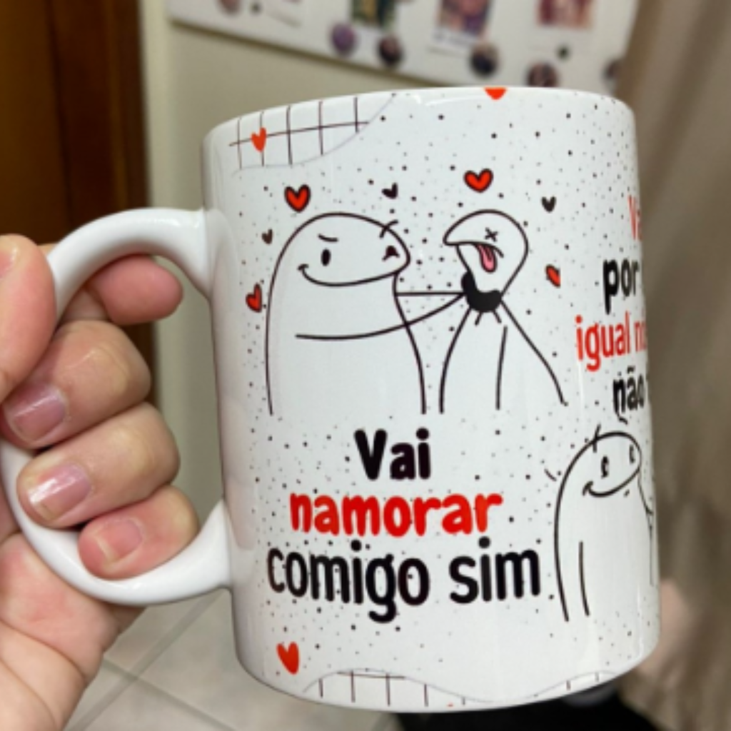 Caneca Personalizada Meme Flork - Amor da Minha Vida - Caneca