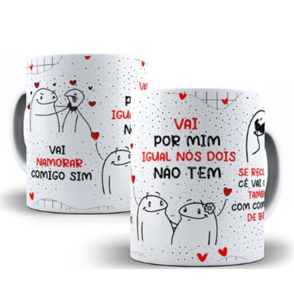 Caneca Personalizada Meme Flork - Meu amor por você é igual