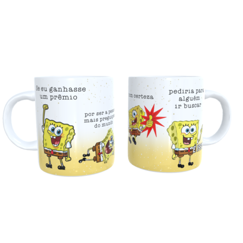 Caneca Bob Esponja e Patrick Colegas Amigos Melhores Amigos