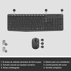 Kit Teclado Y Mouse Inalambrico Mk235 Logitech - comprar online