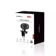 Webcam Argomtech HD 720P con Micrófono 360° - Negro