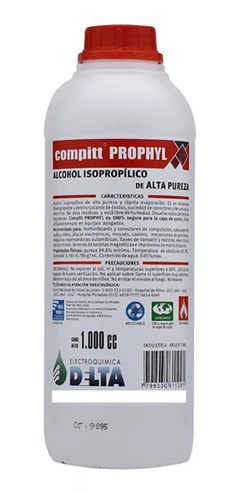 Alcohol Isopropílico Delta Compitt Prophyl %70 de 1 litro