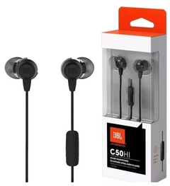 Auriculares Jbl C50hi In-ear Headphones Color Black/White