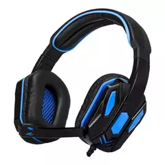 Auricular Gamers con Micrófono Over Ears Argomtech Combat USB Negro-Azul - comprar online