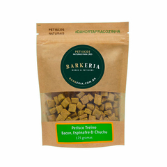 Petisco Treino Bacon, Espinafre e Chuchu Barkeria 125g