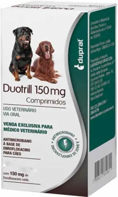 Duotrill Enrofloxacina Cães e Gatos 150mg 10 Comp Duprat