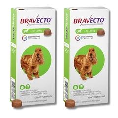 Kit 2 Uni Antipulgas Bravecto Cães 500 Mg 10 a 20 Kg Msd