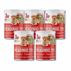 Kit 5 Unid Papapets Cães Adultos Picadinho 280g Carne Bovina