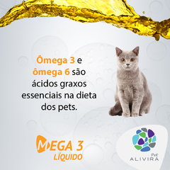 Suplemento Pet Ômega 3 Mega 3 Líquido Alivira Pet 60mL na internet