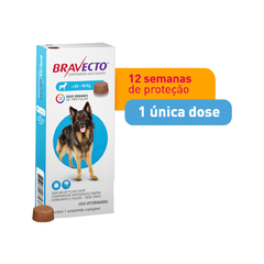 Kit 2 Uni Anti Pulgas e Carrapatos Bravecto 1000 Mg 20 a 40 Kg Msd na internet