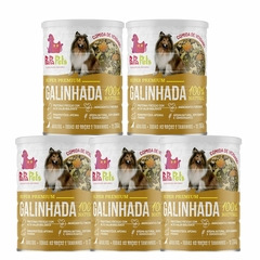 5 Unid Papapets Cães Adultos Galinhada 280g Sabor Frango