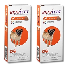 Kit 2 Uni Antipulgas Bravecto Cães 250 Mg 4,5 a 10 Kg Msd