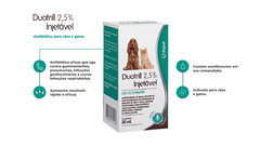 Enrofloxacina Duotrill Injetável 20ml 2,5% Duprat Cães e Gatos - comprar online