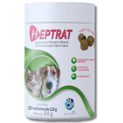 Suplemento Figado Pet Heptrat Tabletes Mastigaveis Alivira 84g