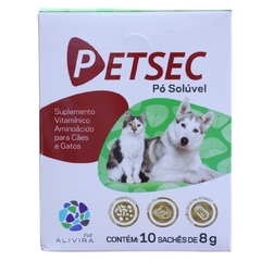 Suplemento Vitaminico para Pet Petsec com 10 Saches de 8g Alivira Pet