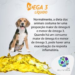 Suplemento Pet Ômega 3 Mega 3 Líquido Alivira Pet 60mL - Caramello Pet