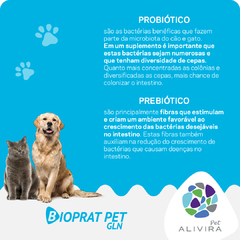 Kit 3 unid Suplemento Bioprat Pet GLN Alivira Pet 14g - Caramello Pet