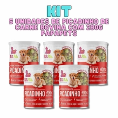 Kit 5 Unid Papapets Cães Adultos Picadinho 280g Carne Bovina - comprar online