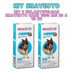 Kit 2 Uni Anti Pulgas e Carrapatos Bravecto 1000 Mg 20 a 40 Kg Msd - comprar online