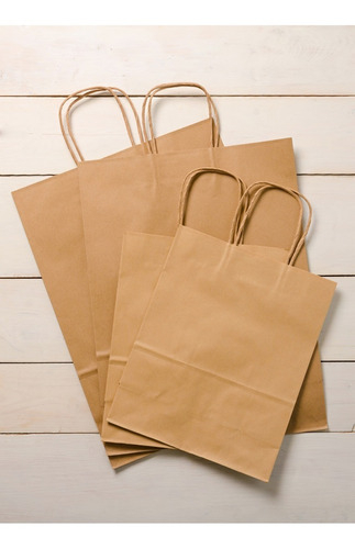 BOLSAS (BASURA, CAMISETA, PAPEL..): BOLSA KRAFT PARA BOTELLA VINO 8X40+14CM  *250 UDS