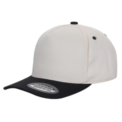 Gorra Snapback 5 panel Negro/Crema