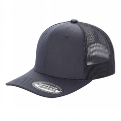 Gorra con malla 6 panel Gris Oscuro