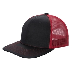 Gorra con malla 6 panel Negro/Rojo