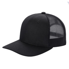 Gorra con malla 6 panel Negro